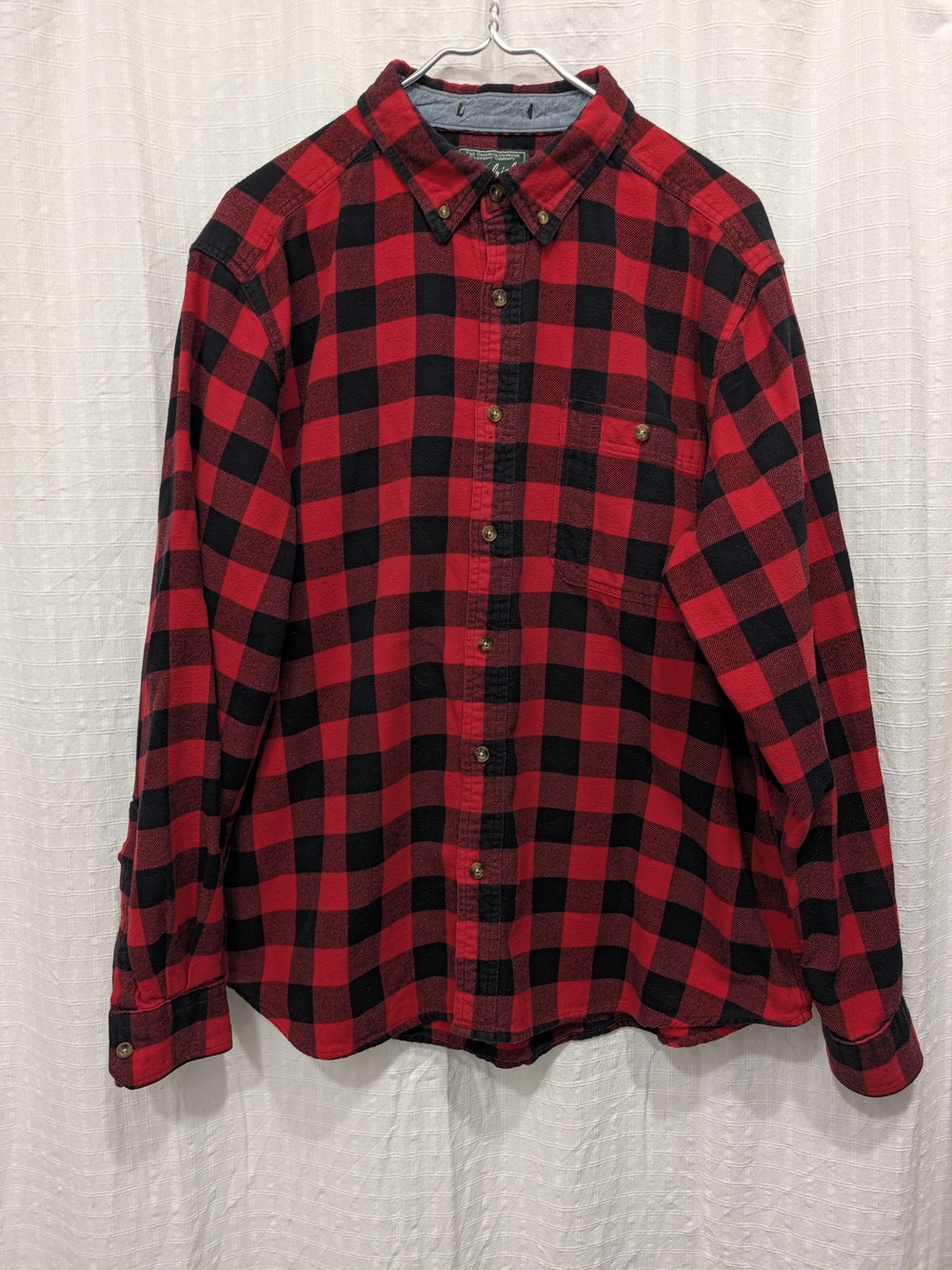 Woolrich Red and Black Buffalo Plaid Button-Down Shirt Mens XL